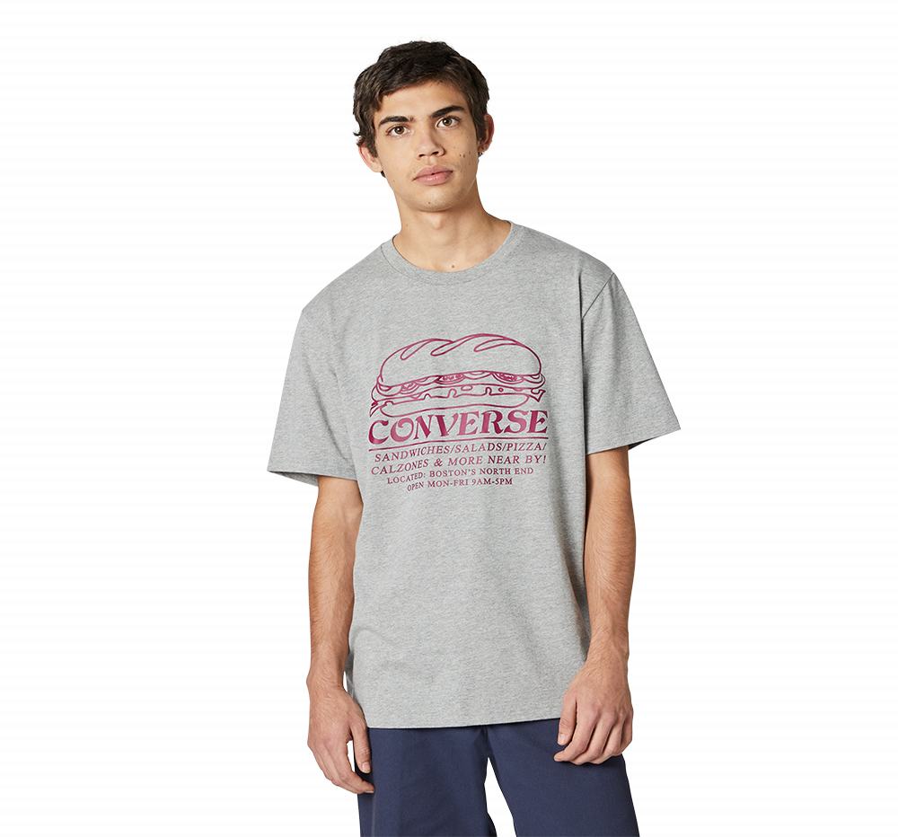 Camiseta Converse SANDWICH SHOP Homem Cinzentas 839271QVE